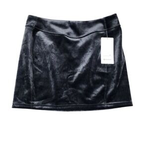 Lululemon Scuba HR Mini Skirt Women XL Black Velvet High Rise Tight Fit NWT